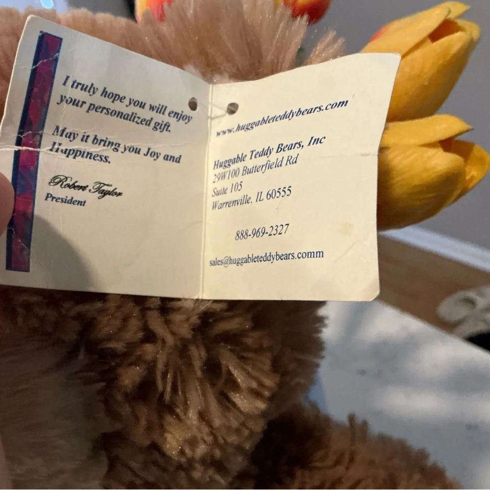 Vintage Grunge huggable teddy bear toy 19 inch